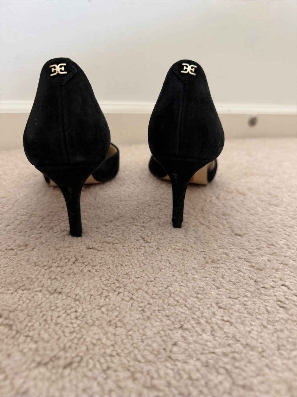 Sam Edelman Black Suede Pointed D'Orsay Pump - Picture 3 of 3